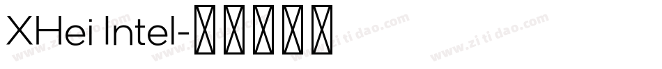 XHei Intel字体转换